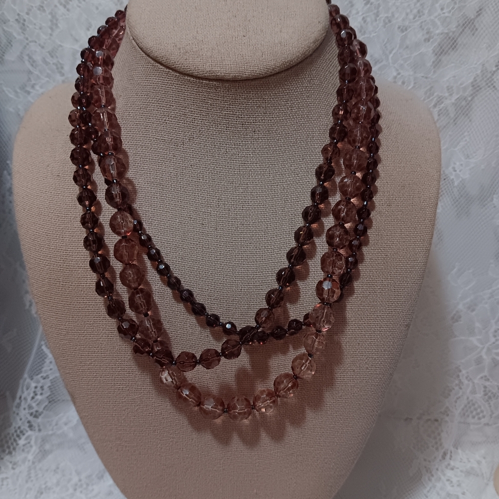 Multi Strand Purple Necklace